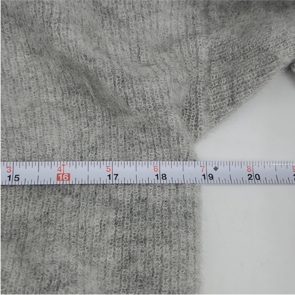 Sezane Gaspard Cardigan Sweater Gray Medium Mohair Alpaca - Picture 2 of 4